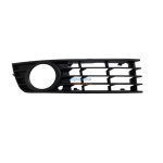 Audi A4 B6 Right Side Grille Fog Cover With Hole Plain Black 01-04