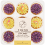 Bakery MINI Fun Vanilla Sprinkle Cupcakes 9 Pack