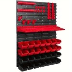 47-PIECE Diy Woodworking And Auto Parts Manual Tool Sockets Screwdrivers Wrenches And More - Wall-mounted Storage System For Org