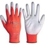 Seamless Nylon Pu Palm Coated Cuta Gloves Grey red SZ-6