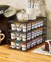 Compact Multi-tiered Coffee Pod Kitchen Storage Rack - Black