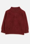 PoP Candy Bow Applique Sweater - Red