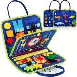 Busy Board Montessori Toy Develop Fine Motor Skills & Educational Puzzle Sensory Development - Perfect Travel Toy For Planes & C
