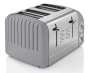 Swan Retro 4 Slice Stainless Steel Grey Toaster