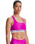 Women's Armour Mid Crossback Sports Bra - Meteor PINK-660 XS