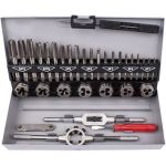 DIE Tork Craft Tap & Set 32 Piece 3-12MM Hss In Steel Case