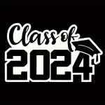 Class Of 2024 Graduation Iron-on Heat Transfer Patches Diy Decorative Appliques For T-shirts Sweatshirts Jeans Hoodies Bags Caps