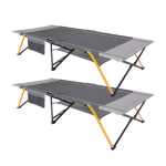 OZtrail Stretcher Jumbo 150KG Easy Fold Single - Ultimate Comfort For Outdoor Adventures Combo X2