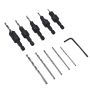 11PIECE Countersink Drill Bit Set For Woodworking Chamfer