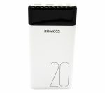 Romoss LT20 20000MAH Input: Type-c|lightning|micro Usb|output: 2 X USB Power Bank - White
