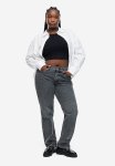 Curvy Fit Straight Regular Jeans - Grey