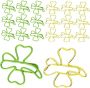 20 Pcs Metal Clover Paper Decorative Document Clips Creative Shaped
