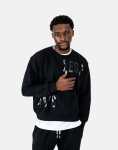 Multi Font Black Sweatshirt - XXL Black