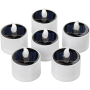 Solar Tea Lights Rechargeable LED Flameless Candle 6 Pack