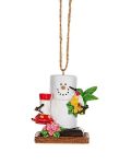 Ganz Smores Hummingbird Snowman Plastic Holiday Christmas Ornament