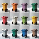 1000 Liter Red Wheelie Bin