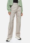 Straight Cargo Trousers - Light Greige