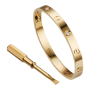 18K Couple Stainless Steel Inlaid Screw Bracelet