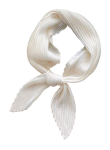 Elegant White Pleated Neck Scarf