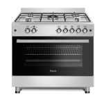 Ferre 5 Gas Burner With Wok Gas Oven - Stainless Steel