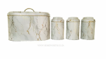 Breadbin Cream Color With 3PCS Canister Marble Touch Cream