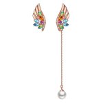 Cde Angel Drop Earrings With Swarovski Crystals