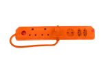 6 Way Multiplug With Overload Protection Orange