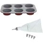 Tognana Sweet Cherry 6 Muffin Set With Piping And Nozzles