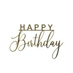 Happy Birthday Cake Charm Gold 7.5 Cm