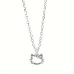 Sanrio Hello Kitty Pendant Necklace Cute Cartoon Animal Rhinestone-studded Zinc Alloy Daily & Gift Occasion No Plating Fits All 