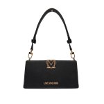 Soft Sculpt Shoulder Bag -black gold