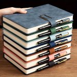 Vintage A5 Leatherbound Notebook With Personalized Soft Cover And Bookmark - Perfect For Business Meetings And University Life