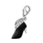 C916-C12716 - 925 Sterling Silver Cz Shoe Charm For Bracelet