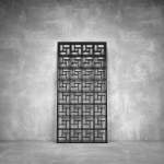 Laser Cut Screen - Design 123 - 1040 X 535 X 20 Matt Black Indoor