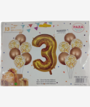 Casey 13PC Gold And White Balloon Set NR.3