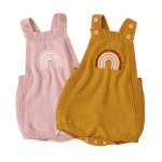 Embroidered Knitted Rainbow Jumpsuit Mustard 6-12M