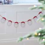 Merry Little Christmas Wooden Santa Christmas Bunting