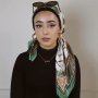 89.99cm Chain Printed Square Scarf Stylish Thin Satin Shawl Elegant Style Sunscreen Headscarf For Women