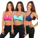Pack Of 6 Colour Wireless Sports Bra's - 8915 /40C Available - 40C