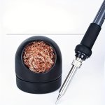 1PC Electric Soldering Iron Head Cleaning Ball Welding Cleaner Tin Removal Mesh Tin Removal Ball With Base
