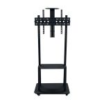 Movable Mobile Floor Tv Trolley Cart Stand With Shelves Wheels 32 To 70INCH