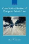 Constitutionalization Of European Private Law - XXII 2 Hardcover