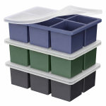 3-PACK Large Ice Cube Trays 5CM Silicone Ice Molds With Lids