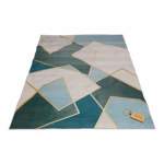 Smte 200CM By 150CM Modern 3D Geometric Design Area Rug A16 With Smte Keyring With Keychain