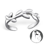 C327-C27177 - 925 Sterling Silver Vine Adjustable Toe Ring