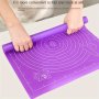 Non-stick Silicone Pastry Mat With Measurements - Thick Durable Baking & Rolling Pad For Bread And Cookies