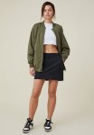 Cotton On Oversized Bomber Jacket - Khaki Green