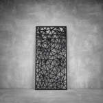 Wall Art D104 - 1040 X 535 X 20 Indoor Matt Black Cool White