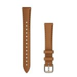 Garmin Lily 2 Bands 14 Mm Tan Leather With Cream Gold Hardware
