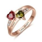 CRI102347 - Rose Gold Plated Personalized Ring Size 5-12